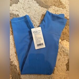Peloton Lululemon Wunder Train HR Crop 23" in Blue NWT size 6